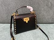 Valentino Garavani Small Rockstud Alcove Top-Handle Bag in Black 22x17x9cm - 1