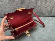 Valentino Garavani Small Rockstud Alcove Top-Handle Bag in Red 22x17x9cm - 2