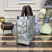 Louis Vuitton Onthego Econyl Monogram Canvas Bag in Silver M21069 34x26x13cm - 4