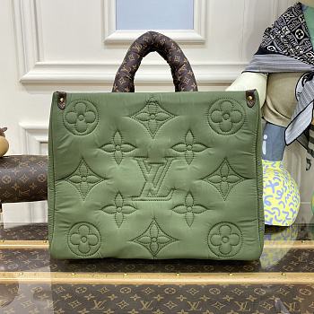 Louis Vuitton Onthego Econyl Monogram Canvas Bag in Green 41x34x19cm