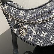 Louis Vuitton Loop Bag in Black Denim M1150 24×8×22cm - 5