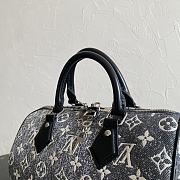 Louis Vuitton Speedy Bandoulière 25 Bag in Black Denim 25x19x15 cm - 5