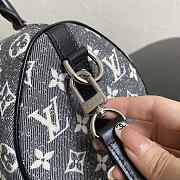 Louis Vuitton Speedy Bandoulière 25 Bag in Black Denim 25x19x15 cm - 4