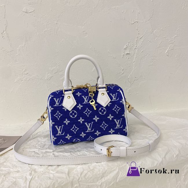 Louis Vuitton Speedy Bandoulière 20 Bag in Blue 20×12×13cm - 1