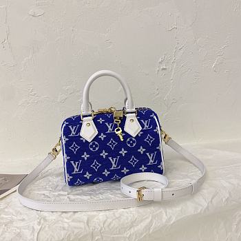 Louis Vuitton Speedy Bandoulière 20 Bag in Blue 20×12×13cm