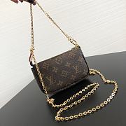 Louis Vuitton Mini Monogram Pochette Bag 14.5×3×9.5cm - 1