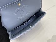 Chanel Wool Tweed Quilted Rectangular Flap Turquoise Light Purple 25cm - 3