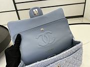 Chanel Wool Tweed Quilted Rectangular Flap Turquoise Light Purple 25cm - 5