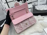 Chanel Wool Tweed Quilted Rectangular Flap Turquoise Light Pink 25cm - 6