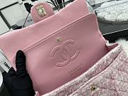 Chanel Wool Tweed Quilted Rectangular Flap Turquoise Light Pink 25cm - 3
