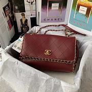 Chanel Wallet On Chain In Red 28x20x12cm - 1