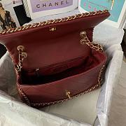 Chanel Wallet On Chain In Red 28x20x12cm - 3