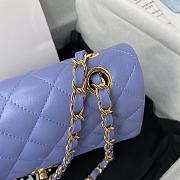 Chanel Lambskin Quilted Rectangular Flap Bag in Purple with Gold Hardware 23cm - 6