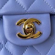 Chanel Lambskin Quilted Rectangular Flap Bag in Purple with Gold Hardware 23cm - 4