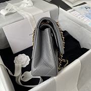 Chanel Lambskin Quilted Rectangular Flap Bag in Grey with Gold Hardware 23cm - 6
