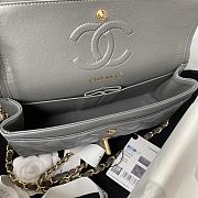 Chanel Lambskin Quilted Rectangular Flap Bag in Grey with Gold Hardware 23cm - 2