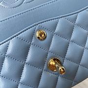 Chanel Lambskin Quilted Rectangular Flap Bag in Light Blue with Gold Hardware 23cm - 2