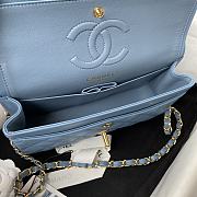 Chanel Lambskin Quilted Rectangular Flap Bag in Light Blue with Gold Hardware 23cm - 3