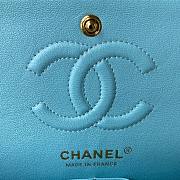 Chanel Lambskin Quilted Rectangular Flap Bag in Blue with Gold Hardware 23cm - 2