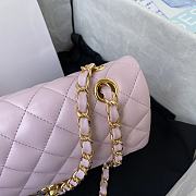 Chanel Lambskin Quilted Rectangular Flap Bag in Pink with Gold Hardware 23cm - 6