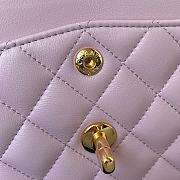 Chanel Lambskin Quilted Rectangular Flap Bag in Pink with Gold Hardware 23cm - 3