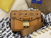 MCM SS Millie Visetos Bag in Brown 13x20x5cm - 1
