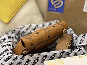 MCM SS Millie Visetos Bag in Brown 13x20x5cm - 6