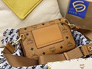 MCM SS Millie Visetos Bag in Brown 13x20x5cm - 2