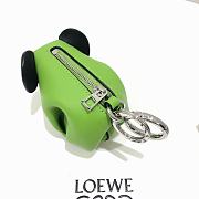Loewe Leather Elephant Charm in Green 9x8x5cm - 6