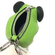 Loewe Leather Elephant Charm in Green 9x8x5cm - 3