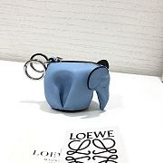 Loewe Leather Elephant Charm in Blue 9x8x5cm - 1