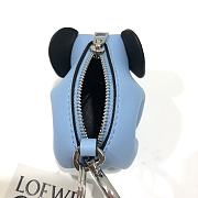 Loewe Leather Elephant Charm in Blue 9x8x5cm - 4
