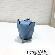 Loewe Leather Elephant Charm in Blue 9x8x5cm - 3