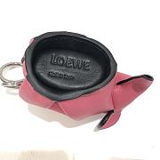 Loewe Leather Elephant Charm in Pink 9x8x5cm - 6