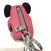 Loewe Leather Elephant Charm in Pink 9x8x5cm - 4