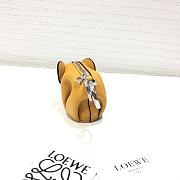 Loewe Leather Elephant Charm in Yellow 9x8x5cm - 4