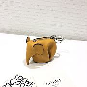Loewe Leather Elephant Charm in Yellow 9x8x5cm - 6