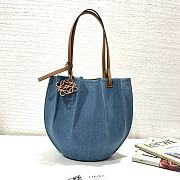 Loewe Denim Shell Tote Bag 28x27x12cm - 1
