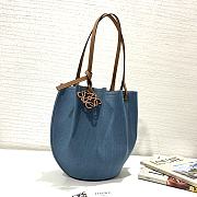 Loewe Denim Shell Tote Bag 28x27x12cm - 2