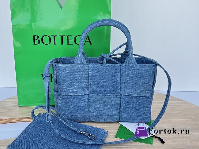 Bottega Veneta Arco Denim Tote Bag 25x16x8cm - 1