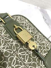 Loewe Amazona Green Bag in Anagram Jacquard and Calfskin 20x11x18cm - 2