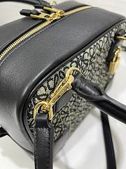 Loewe Amazona Black Bag in Anagram Jacquard and Calfskin 20x11x18cm - 6