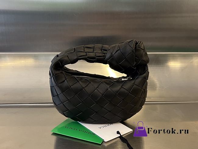 Bottega Veneta Black Candy Jodie Bag 16x17x6.5cm - 1