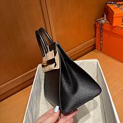 Herme Epsom Leather Black Bag Gold Buckle 25cm - 6