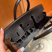 Herme Epsom Leather Black Bag Gold Buckle 25cm - 5