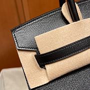 Herme Epsom Leather Black Bag Gold Buckle 25cm - 4