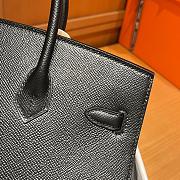 Herme Epsom Leather Black Bag Gold Buckle 25cm - 2