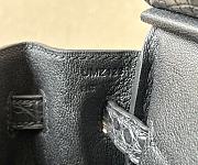 Hermes Birkin Crocodile Leather Black Bag Gold Buckle 25x20x13cm - 4