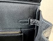 Hermes Birkin Crocodile Leather Black Bag Gold Buckle 25x20x13cm - 2