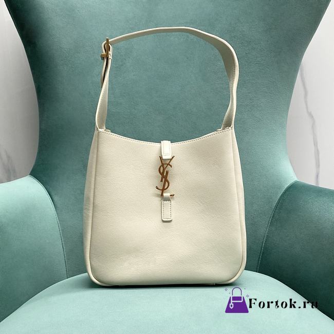 Saint Laurent Small Hobo Underarm Bag in White 713938 22x9.5x21.5cm - 1
